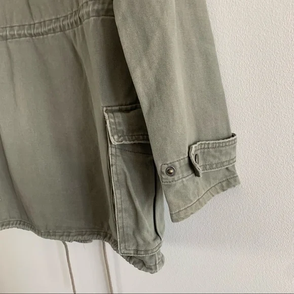 Triple 5 SOUL Y2K long green cargo zip military utility aztec boho 100% cotton - Picture 11 of 16